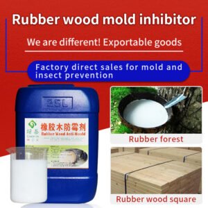 Rubber wood mildew inhibitor
